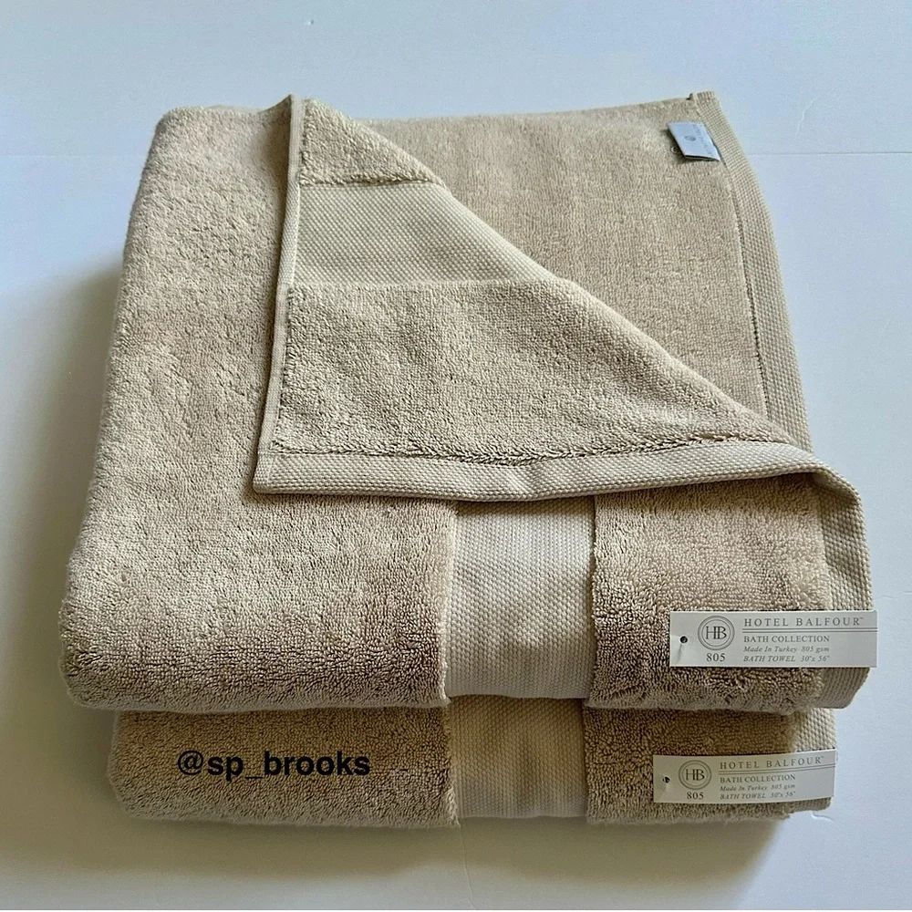 🎁9PC Hotel Balfour Bath Towel Set - Stone - 750 & 805 gsm - Made in Turkey